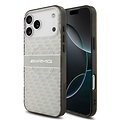AMG AMG iPhone 17 Pro Max/iPhone 18 Pro Max Coque arrière MagSafe Double couche Motif répété de losanges transparents - Blanc