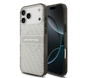 AMG AMG iPhone 17 Pro Max Back cover coque - Magsafe - Double Layer - Transparent Rhombs Repeat - Blanc AMG AMG iPhone 17 Pro Max Back cover coque - Magsafe - Double Layer - Transparent Rhombs Repeat - Blanc