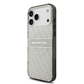 AMG AMG iPhone 17 Pro Max/iPhone 18 Pro Max Coque arrière MagSafe Double couche Motif répété de losanges transparents - Blanc