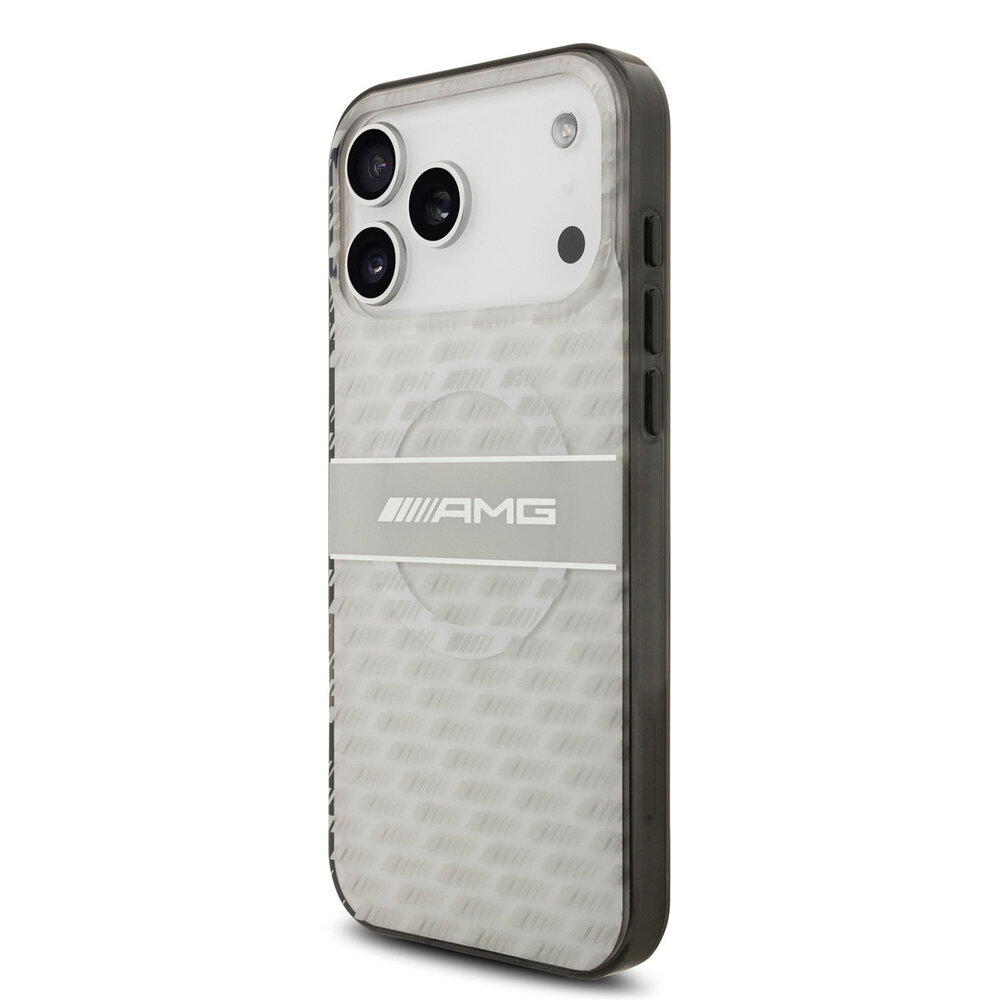 AMG AMG iPhone 17 Pro Max Back-Cover hul - Magsafe - Double Layer - Transparent Rhombs Repeat - Weiß AMG AMG iPhone 17 Pro Max Back-Cover hul - Magsafe - Double Layer - Transparent Rhombs Repeat - Weiß