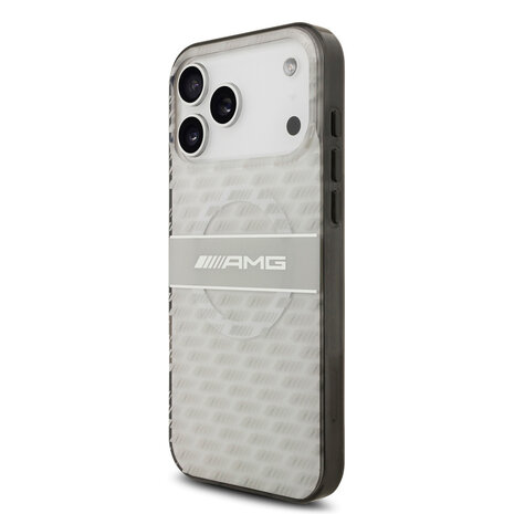 AMG AMG iPhone 17 Pro Max Back-Cover hul - Magsafe - Double Layer - Transparent Rhombs Repeat - Weiß AMG AMG iPhone 17 Pro Max Back-Cover hul - Magsafe - Double Layer - Transparent Rhombs Repeat - Weiß