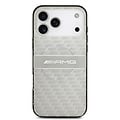 AMG AMG iPhone 17 Pro Max/iPhone 18 Pro Max Coque arrière MagSafe Double couche Motif répété de losanges transparents - Blanc