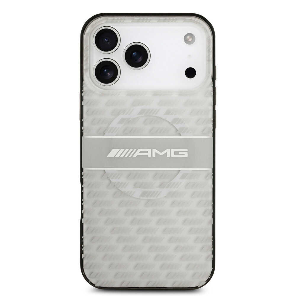 AMG AMG iPhone 17 Pro Max Back-Cover hul - Magsafe - Double Layer - Transparent Rhombs Repeat - Weiß AMG AMG iPhone 17 Pro Max Back-Cover hul - Magsafe - Double Layer - Transparent Rhombs Repeat - Weiß
