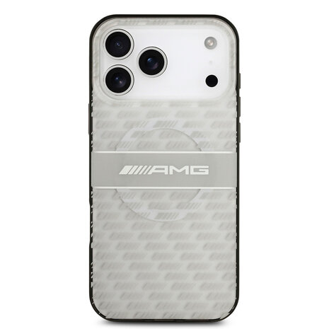 AMG AMG iPhone 17 Pro Max Back-Cover hul - Magsafe - Double Layer - Transparent Rhombs Repeat - Weiß AMG AMG iPhone 17 Pro Max Back-Cover hul - Magsafe - Double Layer - Transparent Rhombs Repeat - Weiß