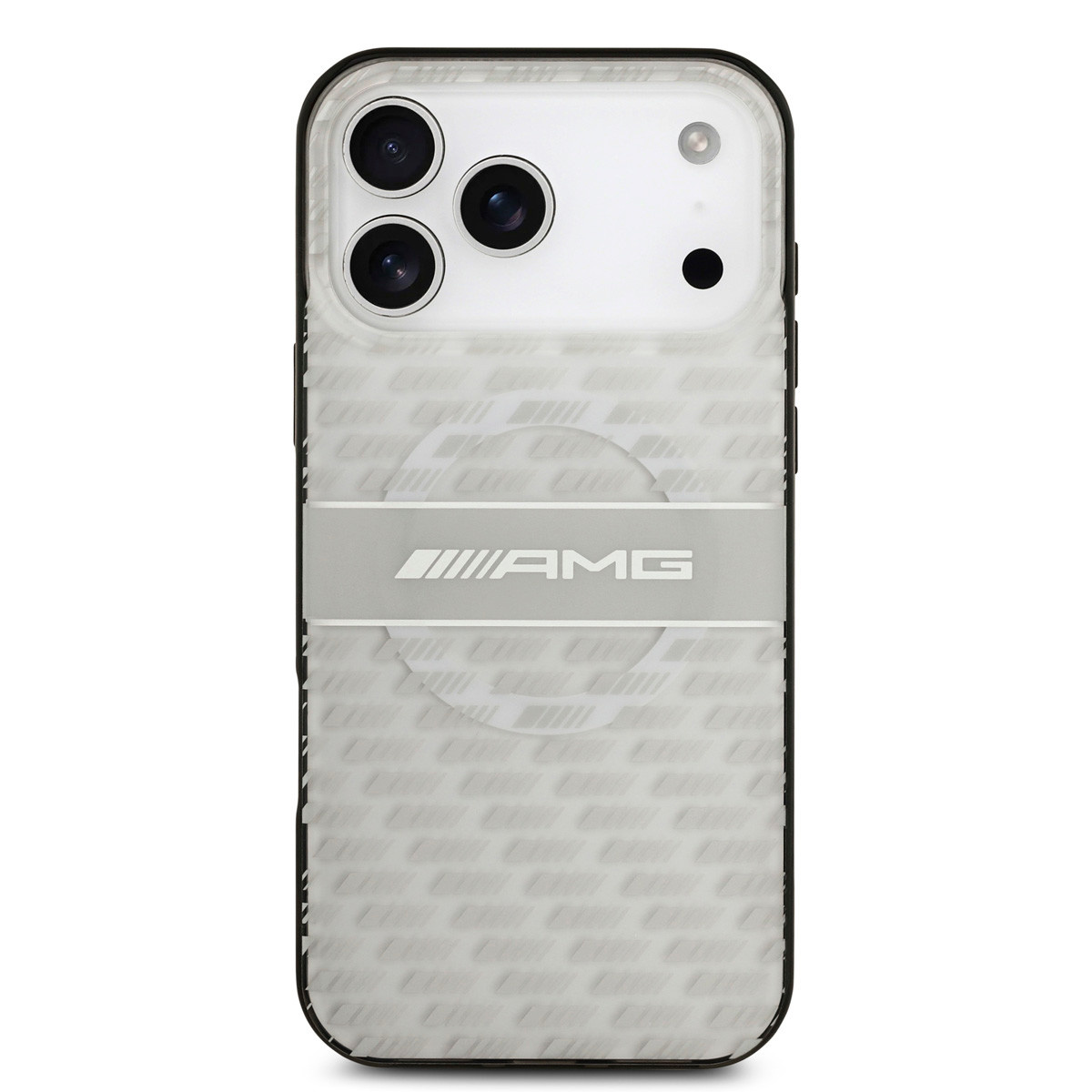 AMG AMG iPhone 17 Pro Max Backcover hoesje - Magsafe - Double Layer - Transparent Rhombs Repeat - Wit, foto 3 van 6
