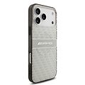 AMG AMG iPhone 17 Pro Max/iPhone 18 Pro Max Coque arrière MagSafe Double couche Motif répété de losanges transparents - Blanc