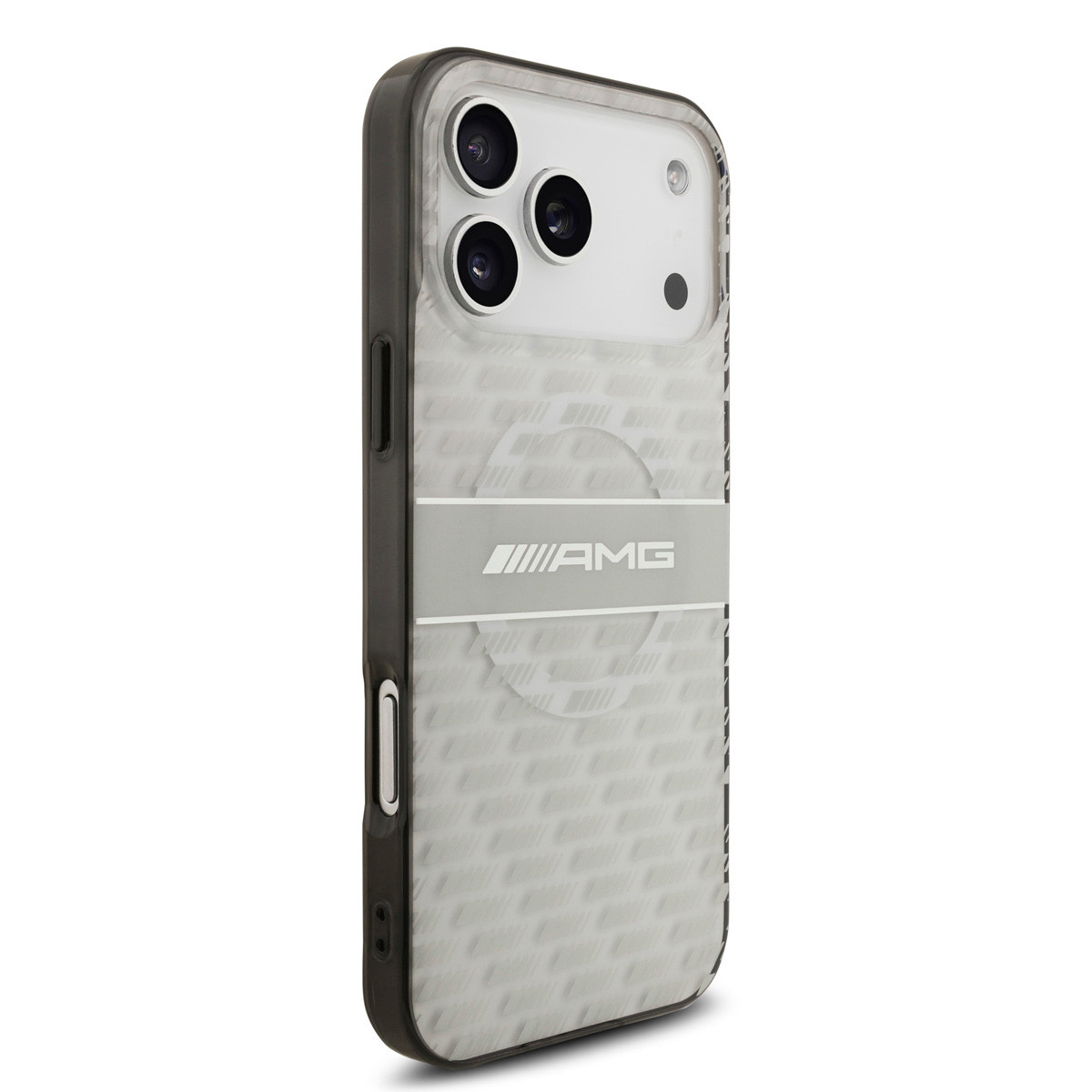 AMG AMG iPhone 17 Pro Max Backcover hoesje - Magsafe - Double Layer - Transparent Rhombs Repeat - Wit, foto 4 van 6