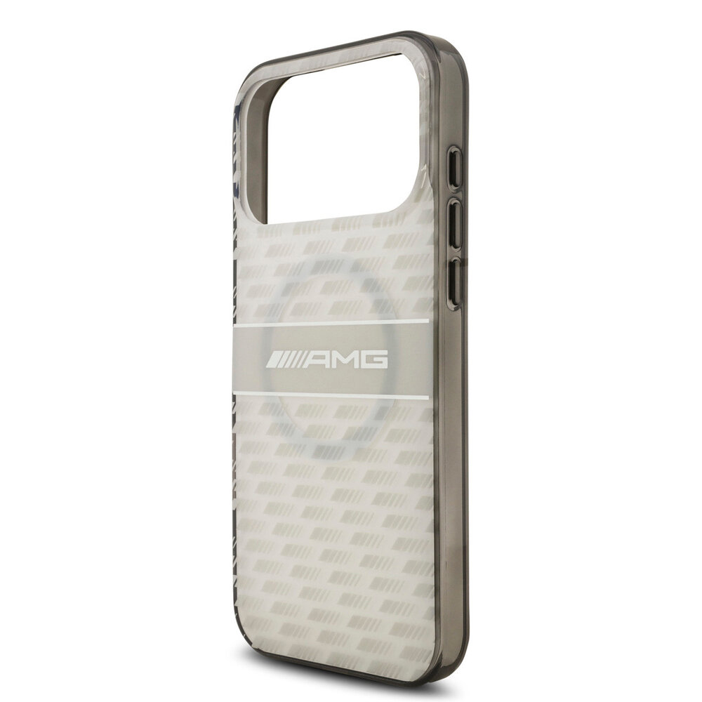 AMG AMG iPhone 17 Pro Max Back-Cover hul - Magsafe - Double Layer - Transparent Rhombs Repeat - Weiß AMG AMG iPhone 17 Pro Max Back-Cover hul - Magsafe - Double Layer - Transparent Rhombs Repeat - Weiß