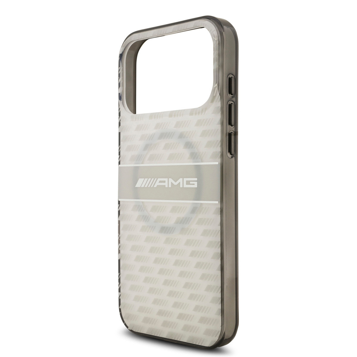 AMG AMG iPhone 17 Pro Max Backcover hoesje - Magsafe - Double Layer - Transparent Rhombs Repeat - Wit, foto 5 van 6