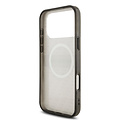 AMG AMG iPhone 17 Pro Max/iPhone 18 Pro Max Coque arrière MagSafe Double couche Motif répété de losanges transparents - Blanc