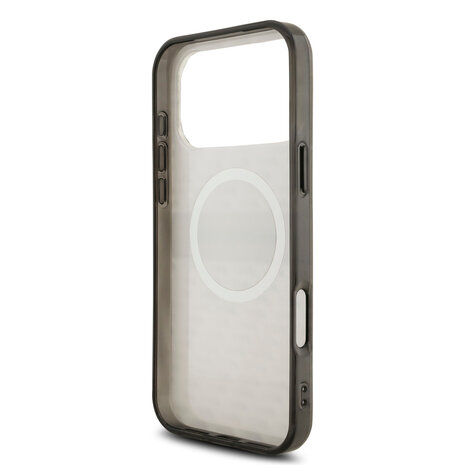 AMG AMG iPhone 17 Pro Max Back cover case - Magsafe - Double Layer - Transparent Rhombs Repeat - White AMG AMG iPhone 17 Pro Max Back cover case - Magsafe - Double Layer - Transparent Rhombs Repeat - White