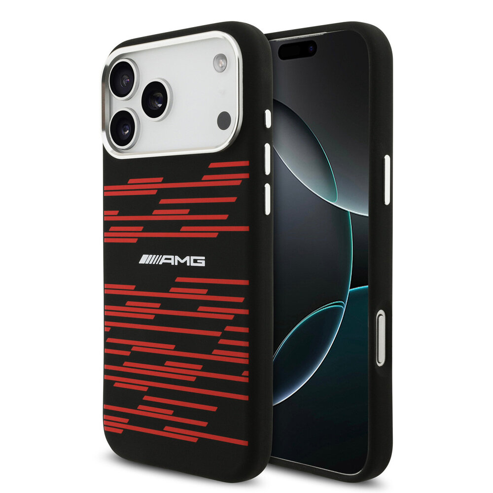 AMG AMG iPhone 17 Pro Max Backcover hoesje - Magsafe - Red Line Graphics - Zwart