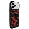 AMG AMG iPhone 17 Pro Max/iPhone 18 Pro Max Coque arrière MagSafe Graphisme à lignes rouges - Noir