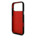 AMG AMG iPhone 17 Pro Max/iPhone 18 Pro Max Coque arrière MagSafe Graphisme à lignes rouges - Noir