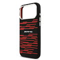 AMG AMG iPhone 17 Pro Max/iPhone 18 Pro Max Coque arrière MagSafe Graphisme à lignes rouges - Noir