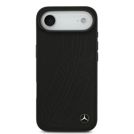 Mercedes-Benz Mercedes-Benz iPhone 17 Air Backcover hoesje - Genuine Leather - Magsafe - Large Laurel Leave - Zwart Mercedes-Benz Mercedes-Benz iPhone 17 Air Backcover hoesje - Genuine Leather - Magsafe - Large Laurel Leave - Zwart