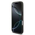 Mercedes-Benz Mercedes-Benz iPhone 17 Pro/iPhone 18 Pro Coque arrière Cuir véritable MagSafe Grande feuille de laurier - Noir