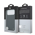 Mercedes-Benz Mercedes-Benz iPhone 17 Pro Max/iPhone 18 Pro Max Coque arrière Cuir véritable MagSafe Grande feuille de laurier - Noir