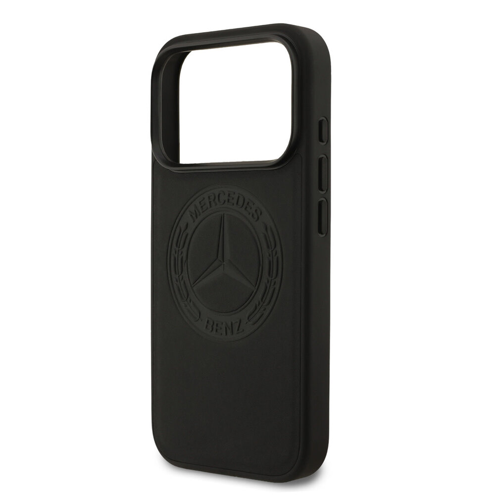 Mercedes-Benz Mercedes-Benz iPhone 17 Pro Back cover coque - Genuine Leather - Magsafe - Vintage Logo - Noir Mercedes-Benz Mercedes-Benz iPhone 17 Pro Back cover coque - Genuine Leather - Magsafe - Vintage Logo - Noir