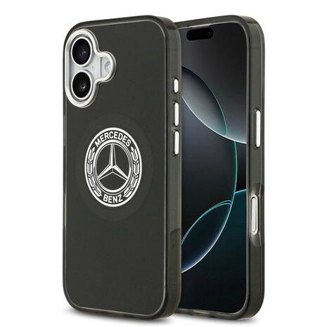 Mercedes-Benz Mercedes-Benz iPhone 17 Backcover hoesje - Magsafe - Double Layer - Vintage Logo - Zwart Mercedes-Benz Mercedes-Benz iPhone 17 Backcover hoesje - Magsafe - Double Layer - Vintage Logo - Zwart