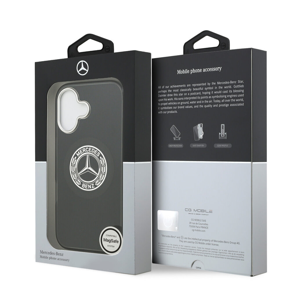 Mercedes-Benz Mercedes-Benz iPhone 17 Back-Cover hul - Magsafe - Double Layer - Vintage Logo - Schwarz Mercedes-Benz Mercedes-Benz iPhone 17 Back-Cover hul - Magsafe - Double Layer - Vintage Logo - Schwarz