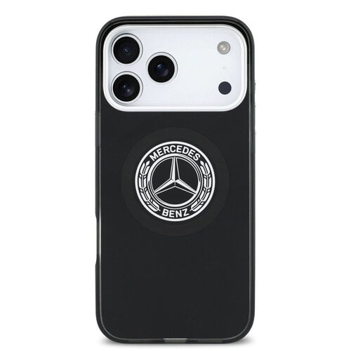 Mercedes-Benz Mercedes-Benz iPhone 17 Pro Max/iPhone 18 Pro Max Coque arrière MagSafe Double couche Logo vintage - Noir