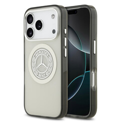 Mercedes-Benz iPhone 17 Pro/iPhone 18 Pro Coque arrière MagSafe Double couche Logo vintage - Gris