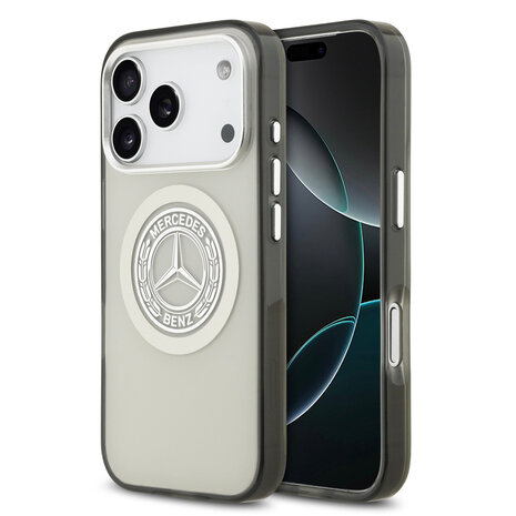 Mercedes-Benz Mercedes-Benz iPhone 17 Pro Back-Cover hul - Magsafe - Double Layer - Vintage Logo - Grau Mercedes-Benz Mercedes-Benz iPhone 17 Pro Back-Cover hul - Magsafe - Double Layer - Vintage Logo - Grau