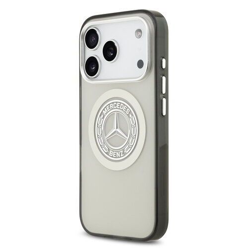 Mercedes-Benz Mercedes-Benz iPhone 17 Pro/iPhone 18 Pro Coque arrière MagSafe Double couche Logo vintage - Gris