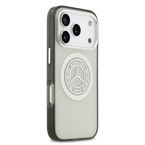 Mercedes-Benz Mercedes-Benz iPhone 17 Pro/iPhone 18 Pro Coque arrière MagSafe Double couche Logo vintage - Gris