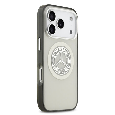 Mercedes-Benz Mercedes-Benz iPhone 17 Pro Back-Cover hul - Magsafe - Double Layer - Vintage Logo - Grau Mercedes-Benz Mercedes-Benz iPhone 17 Pro Back-Cover hul - Magsafe - Double Layer - Vintage Logo - Grau