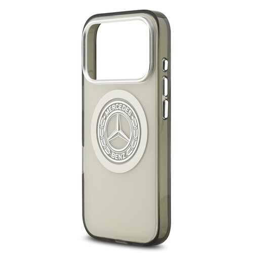 Mercedes-Benz Mercedes-Benz iPhone 17 Pro/iPhone 18 Pro Coque arrière MagSafe Double couche Logo vintage - Gris
