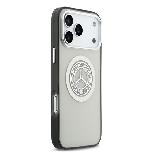Mercedes-Benz Mercedes-Benz iPhone 17 Pro Max/iPhone 18 Pro Max Coque arrière MagSafe Double couche Logo vintage - Gris