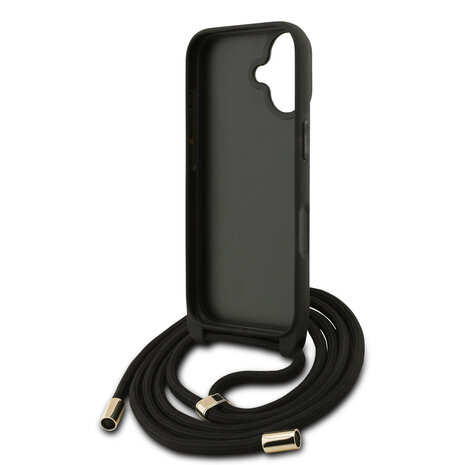 Guess Guess iPhone 17 Back cover coque - Crossbody 4G Big Logo - Cord Strap - Noir Guess Guess iPhone 17 Back cover coque - Crossbody 4G Big Logo - Cord Strap - Noir