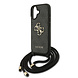 Guess Guess iPhone 17 Back cover case - Crossbody 4G Big Logo - Cord Strap - Black Guess Guess iPhone 17 Back cover case - Crossbody 4G Big Logo - Cord Strap - Black