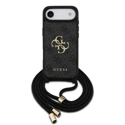 Guess iPhone 17 Air Back cover case - Crossbody 4G Big Logo - Cord Strap - Black