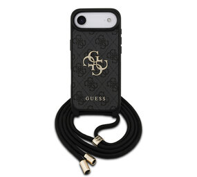 Guess Guess iPhone 17 Air Back-Cover hul - Crossbody 4G Big Logo - Cord Strap - Schwarz Guess Guess iPhone 17 Air Back-Cover hul - Crossbody 4G Big Logo - Cord Strap - Schwarz