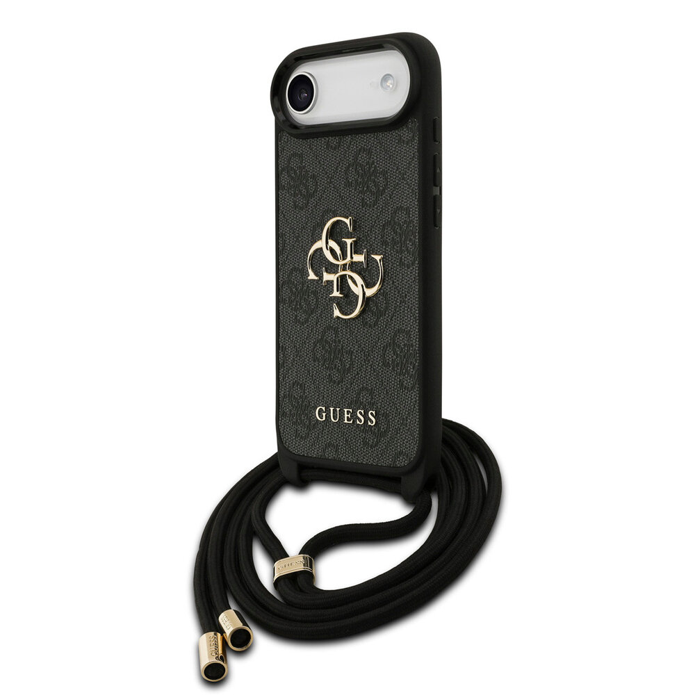 Guess Guess iPhone 17 Air Back-Cover hul - Crossbody 4G Big Logo - Cord Strap - Schwarz Guess Guess iPhone 17 Air Back-Cover hul - Crossbody 4G Big Logo - Cord Strap - Schwarz