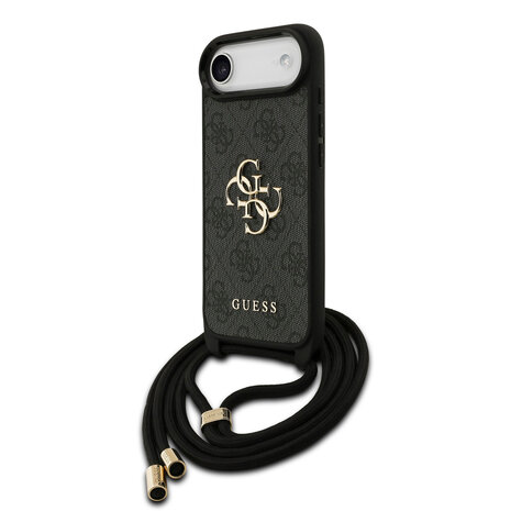 Guess Guess iPhone 17 Air Back cover case - Crossbody 4G Big Logo - Cord Strap - Black Guess Guess iPhone 17 Air Back cover case - Crossbody 4G Big Logo - Cord Strap - Black