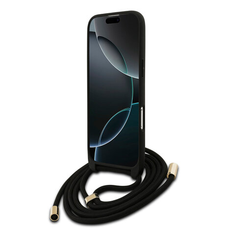 Guess Guess iPhone 17 Air Back cover case - Crossbody 4G Big Logo - Cord Strap - Black Guess Guess iPhone 17 Air Back cover case - Crossbody 4G Big Logo - Cord Strap - Black