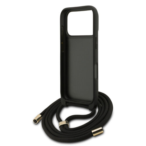 Guess Guess iPhone 17 Pro/iPhone 18 Pro Handyhülle Großes 4G-Logo Crossbody-Ausführung Tragekordel - Schwarz