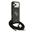 Guess Guess iPhone 17 Pro Max/iPhone 18 Pro Max Handyhülle Großes 4G-Logo Crossbody-Ausführung Tragekordel - Schwarz