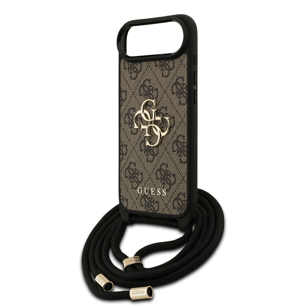Guess Guess iPhone 17 Air Back cover case - Crossbody 4G Big Logo - Cord Strap - Brown Guess Guess iPhone 17 Air Back cover case - Crossbody 4G Big Logo - Cord Strap - Brown