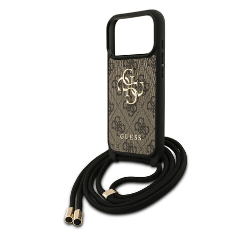 Guess Guess iPhone 17 Pro/iPhone 18 Pro Handyhülle Großes 4G-Logo Crossbody-Ausführung Tragekordel - Braun