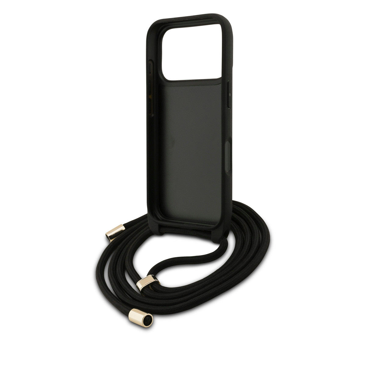 Guess Guess iPhone 17 Pro Backcover hoesje - Crossbody 4G Big Logo - Cord Strap - Bruin, foto 5 van 6