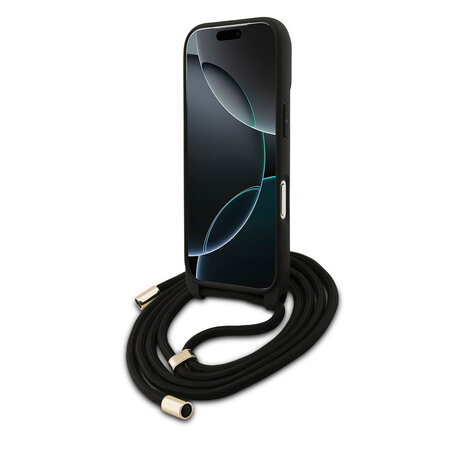 Guess Guess iPhone 17 Pro Back-Cover hul - Crossbody 4G Big Logo - Cord Strap - Braun Guess Guess iPhone 17 Pro Back-Cover hul - Crossbody 4G Big Logo - Cord Strap - Braun