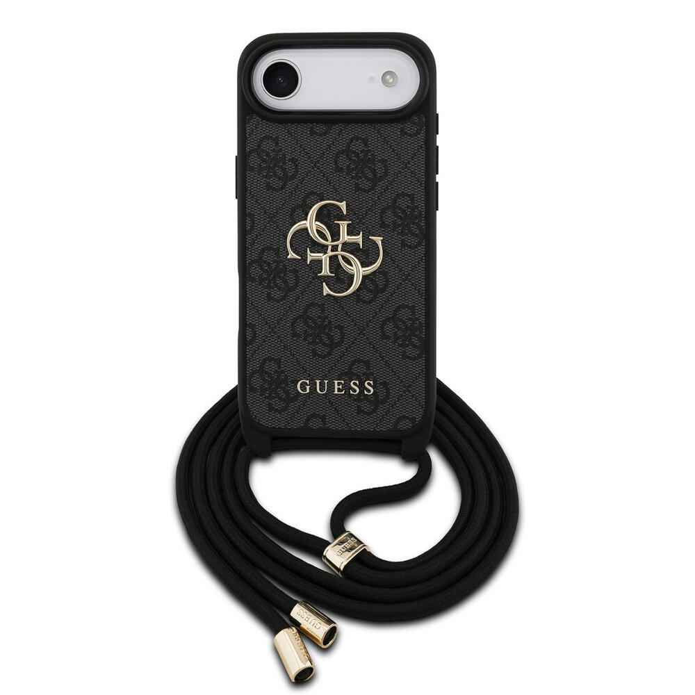 Guess Guess iPhone 17 Air Back cover case - Crossbody 4G Big Logo - Cord Strap - Black Guess Guess iPhone 17 Air Back cover case - Crossbody 4G Big Logo - Cord Strap - Black
