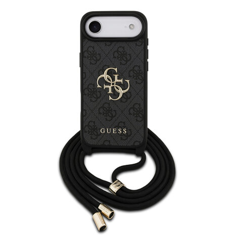 Guess Guess iPhone 17 Air Back cover case - Crossbody 4G Big Logo - Cord Strap - Black Guess Guess iPhone 17 Air Back cover case - Crossbody 4G Big Logo - Cord Strap - Black