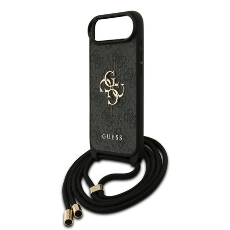 Guess Guess iPhone 17 Air Back-Cover hul - Crossbody 4G Big Logo - Cord Strap - Schwarz Guess Guess iPhone 17 Air Back-Cover hul - Crossbody 4G Big Logo - Cord Strap - Schwarz