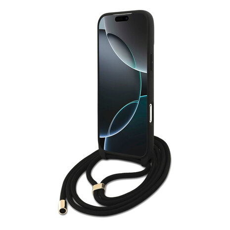 Guess Guess iPhone 17 Pro Max Back cover coque - Crossbody 4G Big Logo - Cord Strap - Marron Guess Guess iPhone 17 Pro Max Back cover coque - Crossbody 4G Big Logo - Cord Strap - Marron